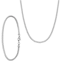 Lucardi Geschenkset 925 Silber Schmuck-Set   Damen 