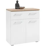 MID.YOU Schuhschrank 78 x 85 x 38 cm 2 Fächer, 1 Schublade weiß / weiß