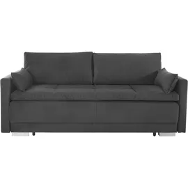 INOSIGN Schlafsofa »Berlin«, mit Boxspringaufbau, Bettfunktion & Bettkasten, Dauerschlafsofa grau