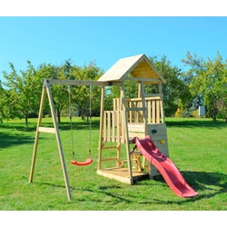 Spielturm WENDI TOYS „Wendi Toys Gorilla“ Spieltürme beige (natur, rot) Kinder Spielturm BxTxH: 270x290x270 cm
