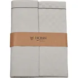 Ross 2er Pack Zwirn Halbleinen Geschirrtücher Karofond 50x70 cm | chrom - grau