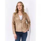 KIM & CO. Jacke, Langarm Scuba Leder Optik metallischer Folien-Druck