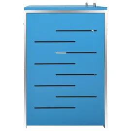 vidaXL Mülltonnenbox für 2 Tonnen 138 x 77,5 x 115,5 cm blau