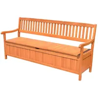 Lomadox Gartenbank GARDA-120, mit Staufach aus Eukalyptus, B/H/T: ca.