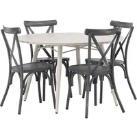 VCM ebuy24 Gartentisch | Balkontisch, Gartenset Lina 5-teilig 120