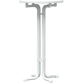 vidaXL Bartisch Ø60 x 110 cm Weiß