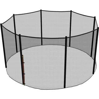 Ampel 24 Ersatz Sicherheitsnetz für Trampolin Ø 366 cm, Gartentrampolin Ersatznetz für 8 Stangen, Netz außenliegend, Ersatzteil reißfest, UV-beständig