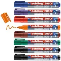 Edding 4-360-8-S2999 Whiteboardmarker Set Schwarz, Rot, Blau, Grün, Orange,