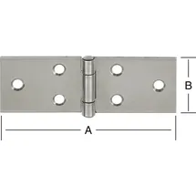 vormann august VORMANN Möbel-Tischband L 100mm,B 32mm Edelstahl