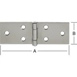 vormann august VORMANN Möbel-Tischband L 100mm,B 32mm Edelstahl