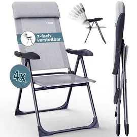 CASARIA Gartenstuhl 73 x 73 x 108 cm grau 4 St.