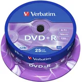 Verbatim 4.7GB DVD + R Matt Silber - 16-Brenngeschwindigkeit - hohe Lebensdauer - Kratzschutz - 25 Stück Spindel