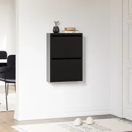 [en.casa] Sokndal 50 x 71 x 15 cm schwarz / schwarz