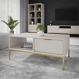 raumhirsch furniture Couchtisch Austin Gold Holzwerkstoff 60 x 45 x 100 cm