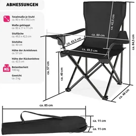 Tectake GmbH Campingstühle Gil