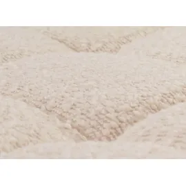 Mendler Barhocker höhenverstellbar drehbar Stoff Boucle 450 g/m2 2er Set creme-beige
