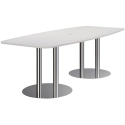 HAMMERBACHER Konferenztisch KT22S »Meeting« Tonnenform 220 cm grau, 220x75.5x103 cm