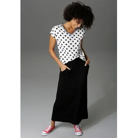 Aniston CASUAL Maxirock im Marine Look schwarz