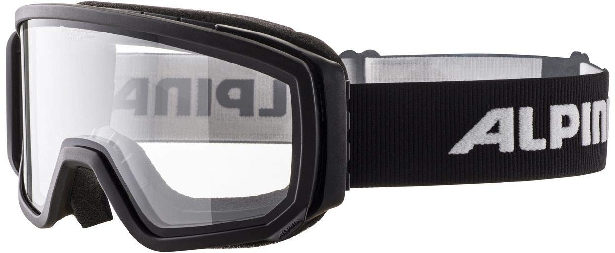 ALPINA SCARABEO - Kontrastverstärkende, Beschlagfreie & Bruchsichere OTG Skibrille Mit 100% UV-Schutz Für Erwachsene, black Dclear, One Size