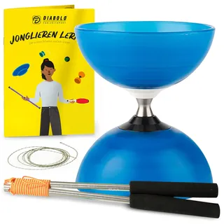 Diabolo-Set mit Henrys Beach Free Freilauf-Kugellager Diabolo - Profi-Set (blau)