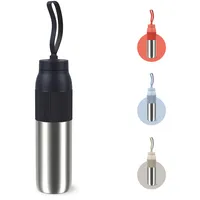 Emsa beYou Twist", schwarz, H:29,5cm, Edelstahl, Polypropylen (PP), Silikon, Trinkflaschen, Isolierflasche, mit integriertem Sieb und Trageband, 100% dicht, spülmaschinengeeignet