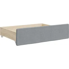 vidaXL Tagesbett Ausziehbar mit Schubladen Hellgrau 90x190 cm Stoff