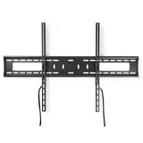 Nedis Feste TV-Wandhalterung - 60-100" - maximal unterstützes Bildschirmgewicht: 75 kg - Minimaler Wandabstand: 30.5 mm - Metall/Stahl - Schwarz