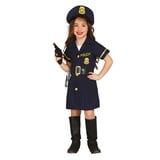 FIESTAS GUIRCA Polizei Kostüm Kinder – Schickes Mädchen Polizei Kostüm mit Kleid Polizei Uniform inkl. Polizeimütze Kinder Gr. 7-9 Jahre - Karneval, Fasching Kostüm Kinder Kostüm Polizei Kinder