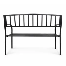 Lemodo Gartenbank 128 x 50 x 87 cm Schwarz