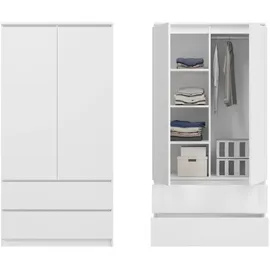home collective Kleiderschrank 90 x 50 x 180 cm Weiß