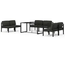 vidaXL Garten-Lounge-Set 7-tlg. anthrazit/grau