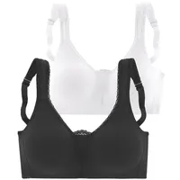 PETITE FLEUR Soft-BH Damen schwarz+weiß Gr.110F