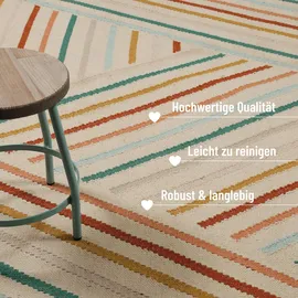 WECON HOME Teppich WECON HOME "Modern Pop", bunt (multi), B:80cm H:5mm L:150cm, Schurwolle, Teppiche, Teppich, handgewebt, robust, strapazierfähig, skandinavisch, Naturfaser