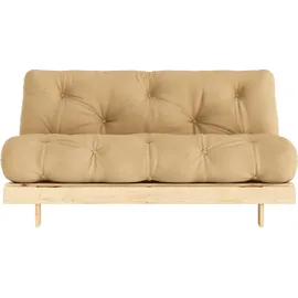 Karup Roots Schlafcouch Baumwolle 2,5-Sitzer Wheat Beige