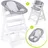 4-tlg. Newborn Set white/stretch grey