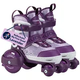 HUDORA Rollschuh My First Quad in versch. Größen & Farben - hochwertige Rollschuhe für Kinder bis 20kg - Kinder Rollschuhe größenverstellbar - sichere Einsteiger-Rollerskates mit großen Rollen