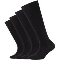 CAMANO Kniestrümpfe 4er Pack ca-soft in Schwarz | Gr.:
