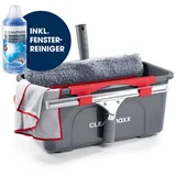 Clean Maxx Fensterreiniger-Set 7-tlg. Grau/Rot