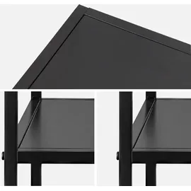 sweeek - 2er Set Nachttische aus schwarzem Metall mit Regal