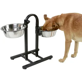 Kerbl Futterbar inkl. Näpfe 2x2800ml beidseitig höhenverstellbar