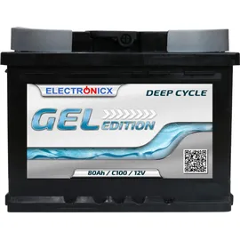 Electronicx Edition Gel Batterie 80 Ah 12V Wohnmobil Boot Versorgung