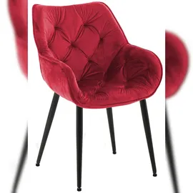 CLP Stuhl Tanna Samt rot