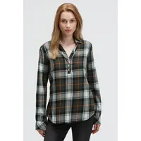 Soccx Damen, Karobluse mit kurzer Knopfleiste true khaki, XXXL
