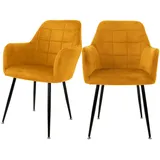 Ml-Design Esszimmerstuhl, Gelb, Textil, 60x84x58 cm, Esszimmer, Stühle, Esszimmerstühle, Vierfußstühle