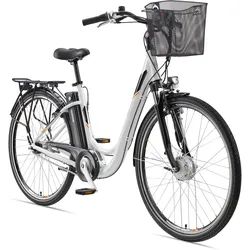 E-Bike RC840 28 Zoll 7-Gang Pedelec City Elektrofahrrad Herren Damen weiß ultraweiß 28