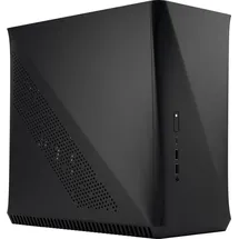 Fractal Design Era ITX Carbon – Tempered Glass – Mini-ITX Gehäuse – Small Form Factor – geeignet für Wasserkühlungen – USB Typ-C - Aluminium - schwarz