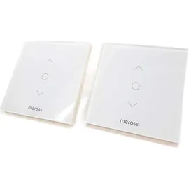 Meross WLAN Rolladenschalter funktioniert mit Homekit, Alexa Rolladen, Smart Jalousien Schalter benötigt Nullleiter, Zeitschaltuhr und Sprachsteue...