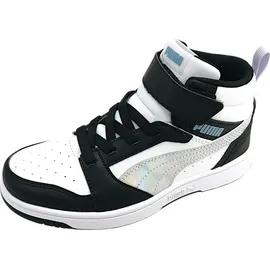 Puma Rebound V6 Mid Space Belle Black/Lilac Crush/White 32