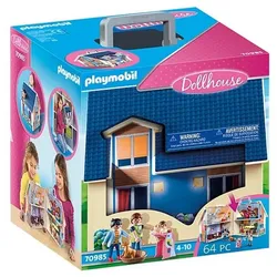 Playmobil® Konstruktions-Spielset Dollhouse 70985 Mitnehm-Puppenhaus, mit Spielfiguren und Zubehör bunt