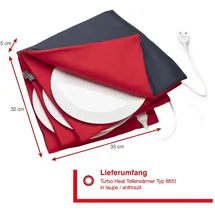 Solis Turbo Heat Tellerwärmer Typ 8651, Speisewärmer, Schwarz, Rot